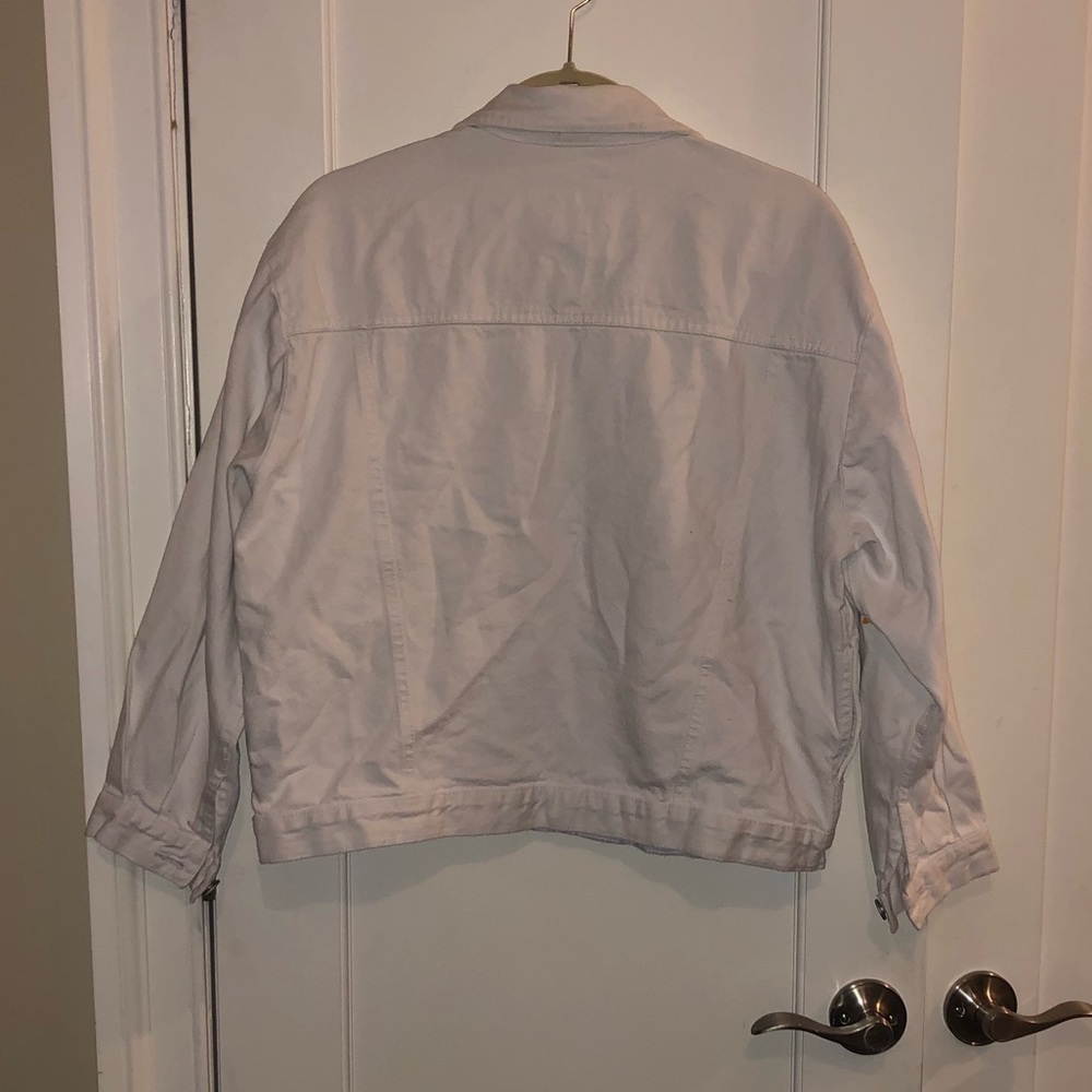 Urban Outfitters x Waven White Jean Jacket Size 10 - Picture 2 of 3